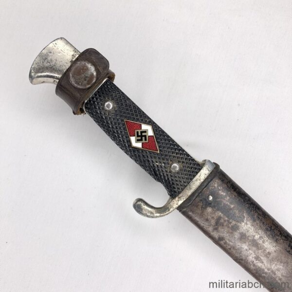 Alemania III Reich. Cuchillo de las Juventudes Hitlerianas, Hitlerjugend HJ. Marcado RZM M7/5. Fabricado por Carl Julius Krebs, Solingen