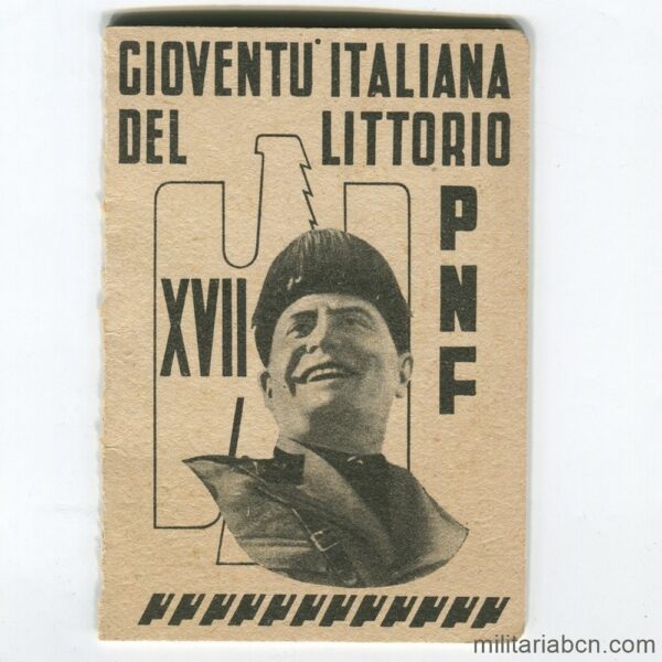 Italy. GIL Gioventù Italiana del Littorio card. Year XVII. 1939. Povegliano.