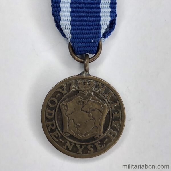 Polonia. República Popular. Miniatura de la Medalla de la Campaña Odern Nyse, Baltyk.1945.