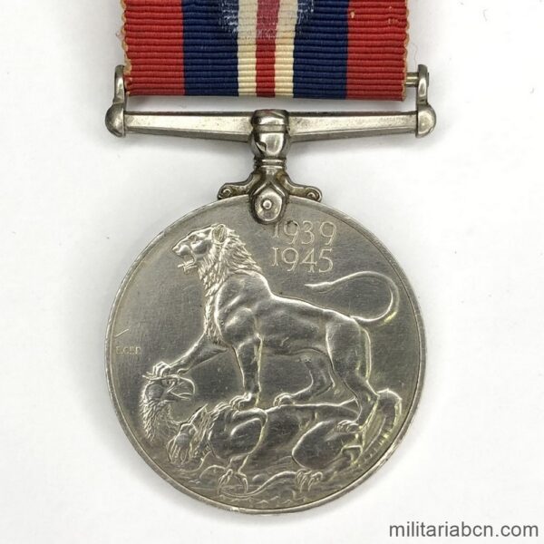 Reino Unido. Medalla Conmemorativa 1939-1945. Medalla inglesa de la Segunda Guerra Mundial. Época Jorge VI.