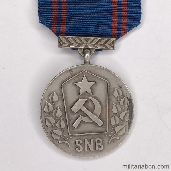 Checoslovaquia República Socialista. Medalla por Largo Servicio en el SNB Cuerpo Nacional de Seguridad
