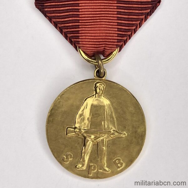 Checoslovaquia República Socialista. Medalla del SPB Sindicato de los Luchadores Antifascistas.