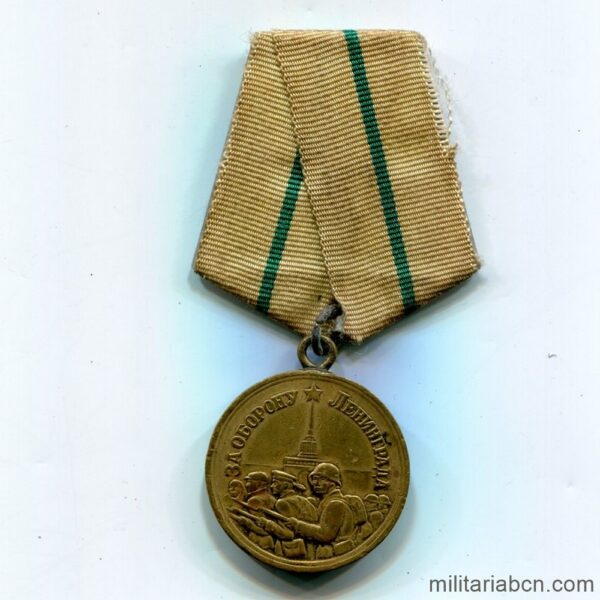 URSS Unión Soviética. Medalla por la Defensa de Leningrado. Medalla de la Segunda Guerra Mundial. Медаль "За оборону Ленинграда"