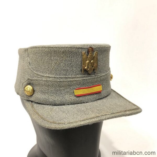 Gorra española de campaña de Cabo 1º de la Policía Armada. Usada en las CRG Compañías de Reserva General. Fabricada por Angel Gabardós Galindo de Zaragoza.