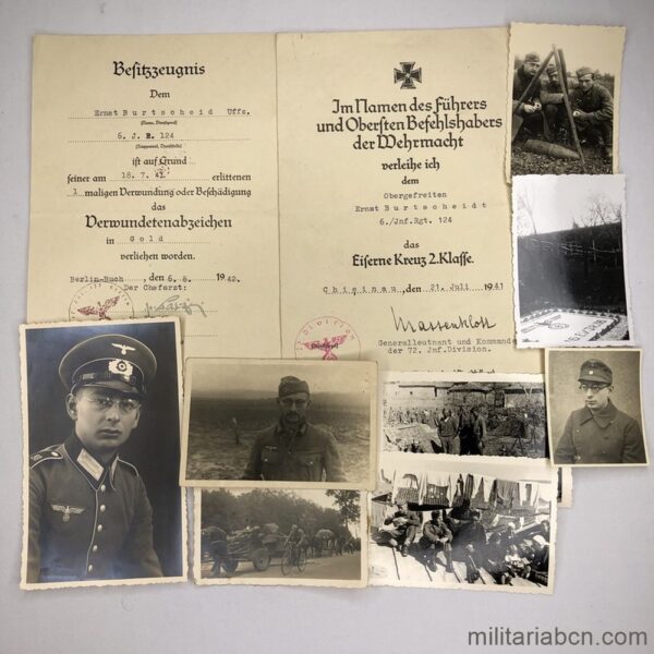 Germany III Reich. Set of two awards to an Obergefreiter of the 124 Infantry Regiment