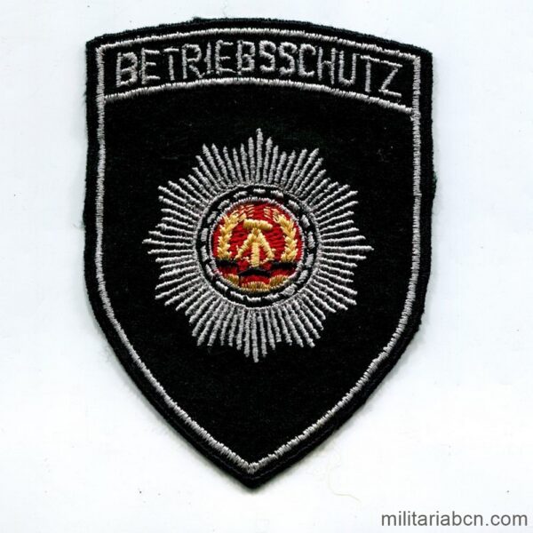DDR GDR German Democratic Republic. Patch of the Police Operational Protection. Betriebsschutz