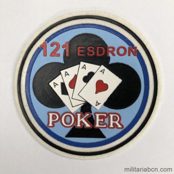 España. Ejército del Aire. Parche del Escuadrón 121. Poker, fabricado en los años 80