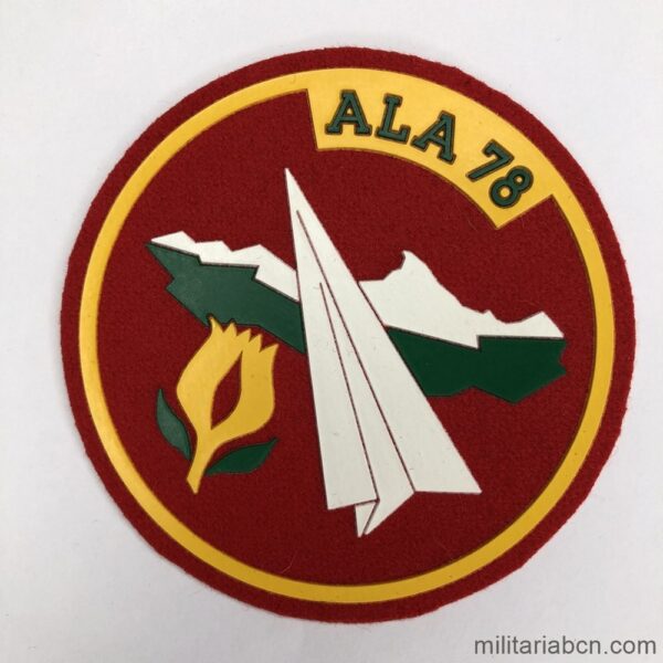 spanish Air Force. 460 Squadron patch from the 80s made of injected plastic. Cloth insignia of the Spanish Aviation.