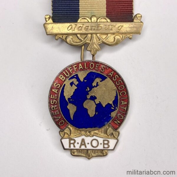 Masonic Medal. United Kingdom. Royal Antediluvian Order of Buffaloes. Overseas Buffaloes Association. 1956-1957.