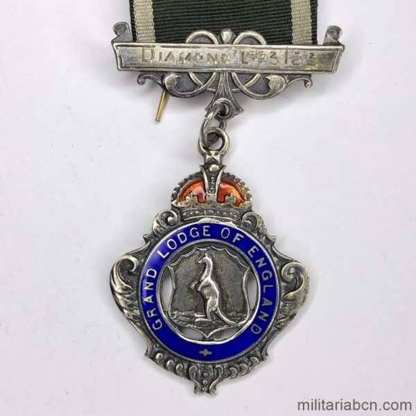 Masonic Medal. United Kingdom. Grand Lodge of England. Diamond Lodge 3123