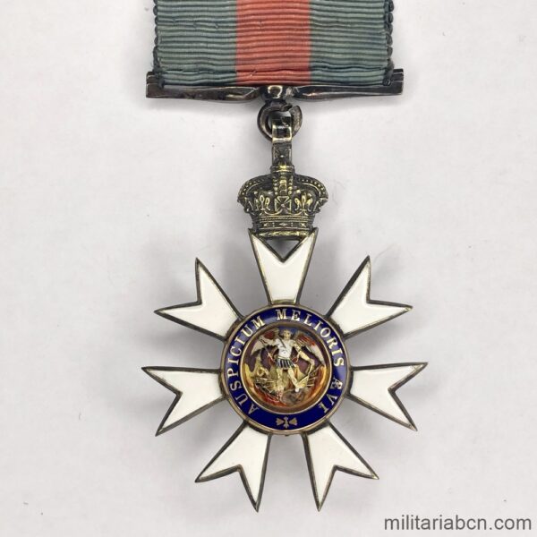 Reino Unido. Orden de San Miguel y San Jorge o más conocida como Most Distinguished Order of Saint Michael and Saint George, Companion class (CMG).