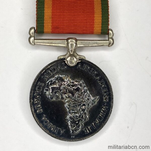 Sudáfrica. Medalla de Servicio de la Segunda Guerra Mundial, 1939-1945. Medalla sudafricana de campaña. Africa Service Medal