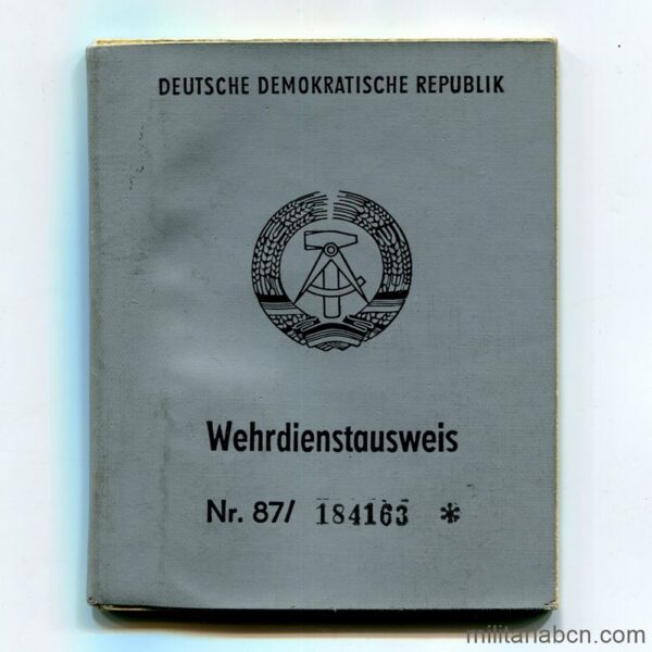 DDR Military Passport. Wehrdienstausweiss. 1987. National Volksarmee