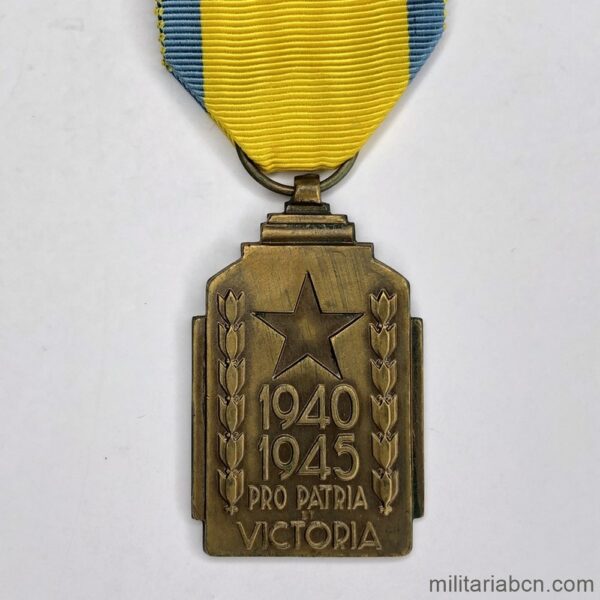 Bélgica. Medalla del Esfuerzo Colonial. 1940-1945. Medalla belga de la Segunda Guerra Mundial.
