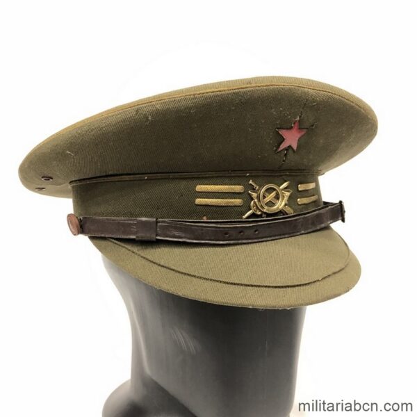 Gorra de Teniente del Ejército Popular de la República. Gorra republicana de la Guerra Civil Española.