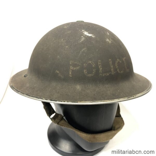 United Kingdom. British MK-II military helmet used by the Police in World War II.