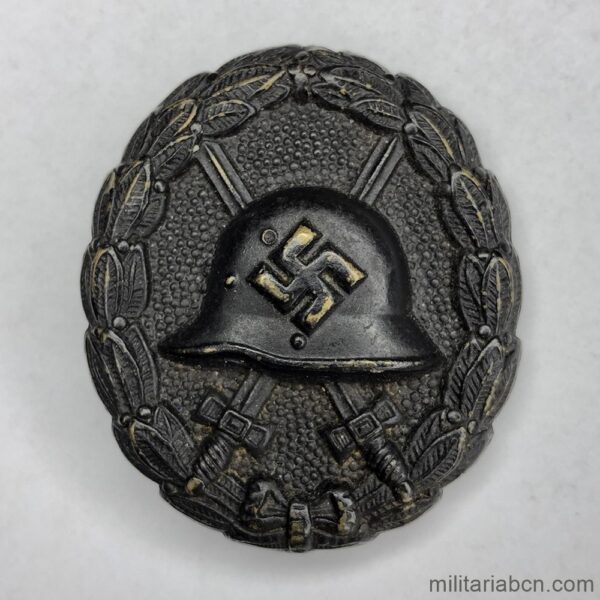 Germany III Reich. Wound Badge in black. Model 1939, 1st model awarded in the Spanish Civil War