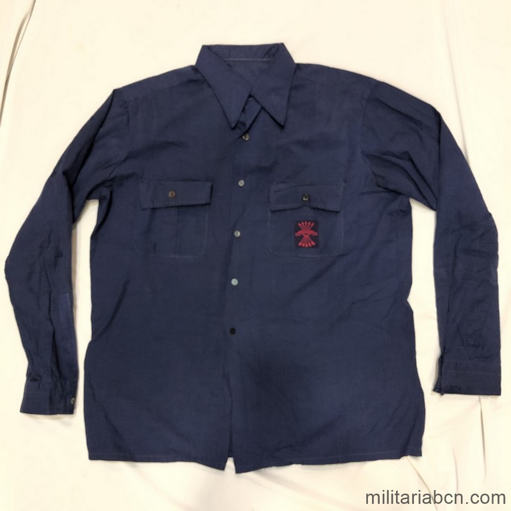 Camisa Azul De Falange O Del Frente De Juventudes Militaria Barcelona