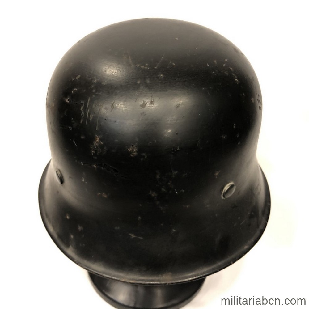 German M34 Fire Police Helmet. Feuerschutzpolizei M34 Stahlhelm ...