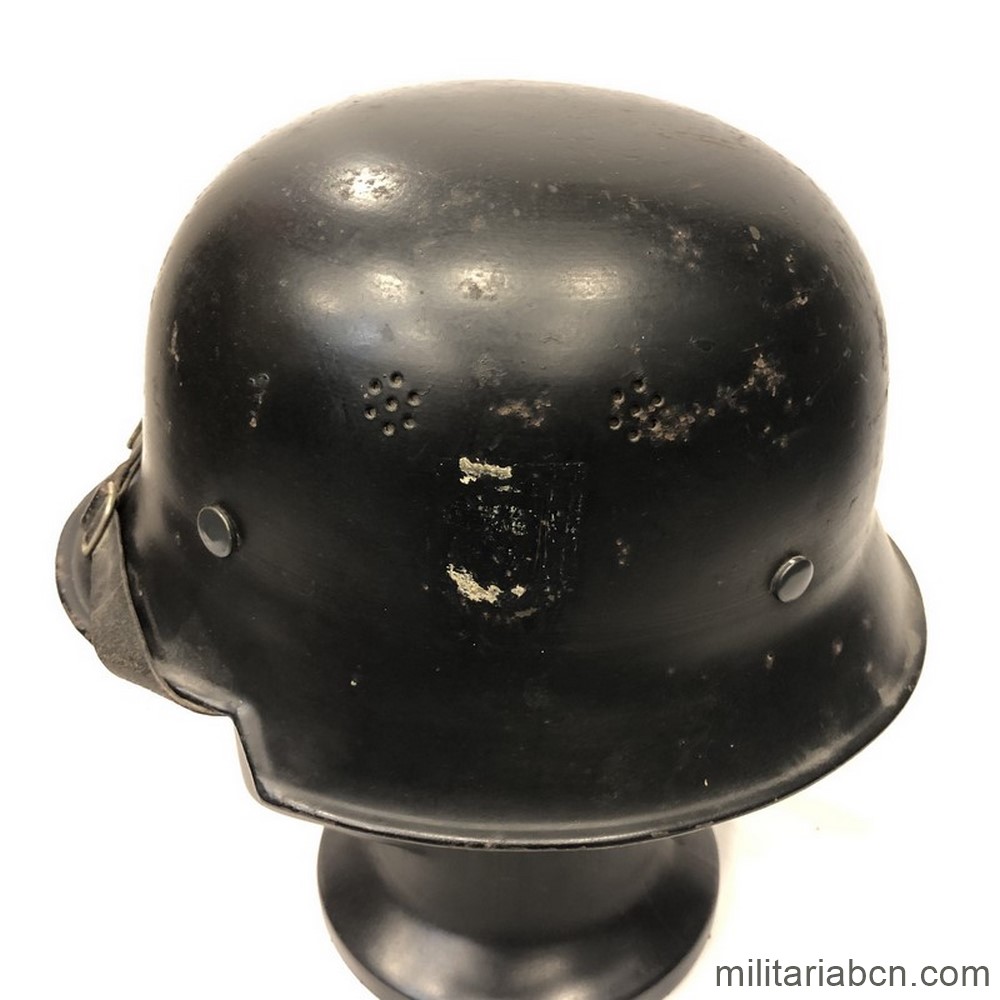 German M34 Fire Police Helmet. Feuerschutzpolizei M34 Stahlhelm ...